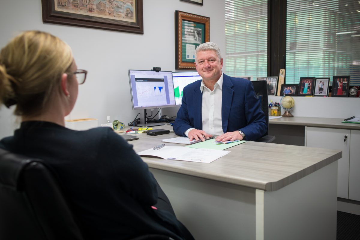 Stephen Horton Financial Planner in Office